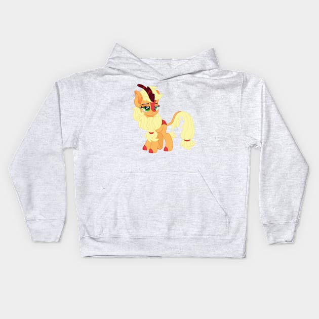 Kirin Applejack Kids Hoodie by CloudyGlow